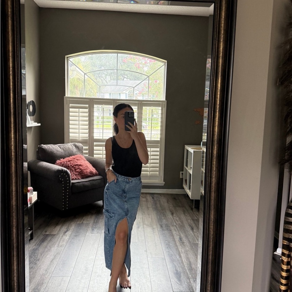 Denim maxi skirt size S 26 maxi